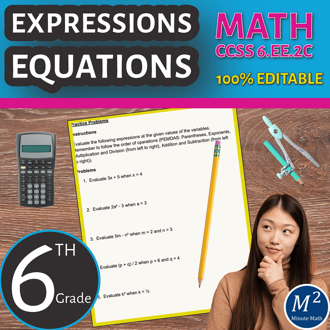 Evaluating Expressions and Simplifying Equations Worksheet