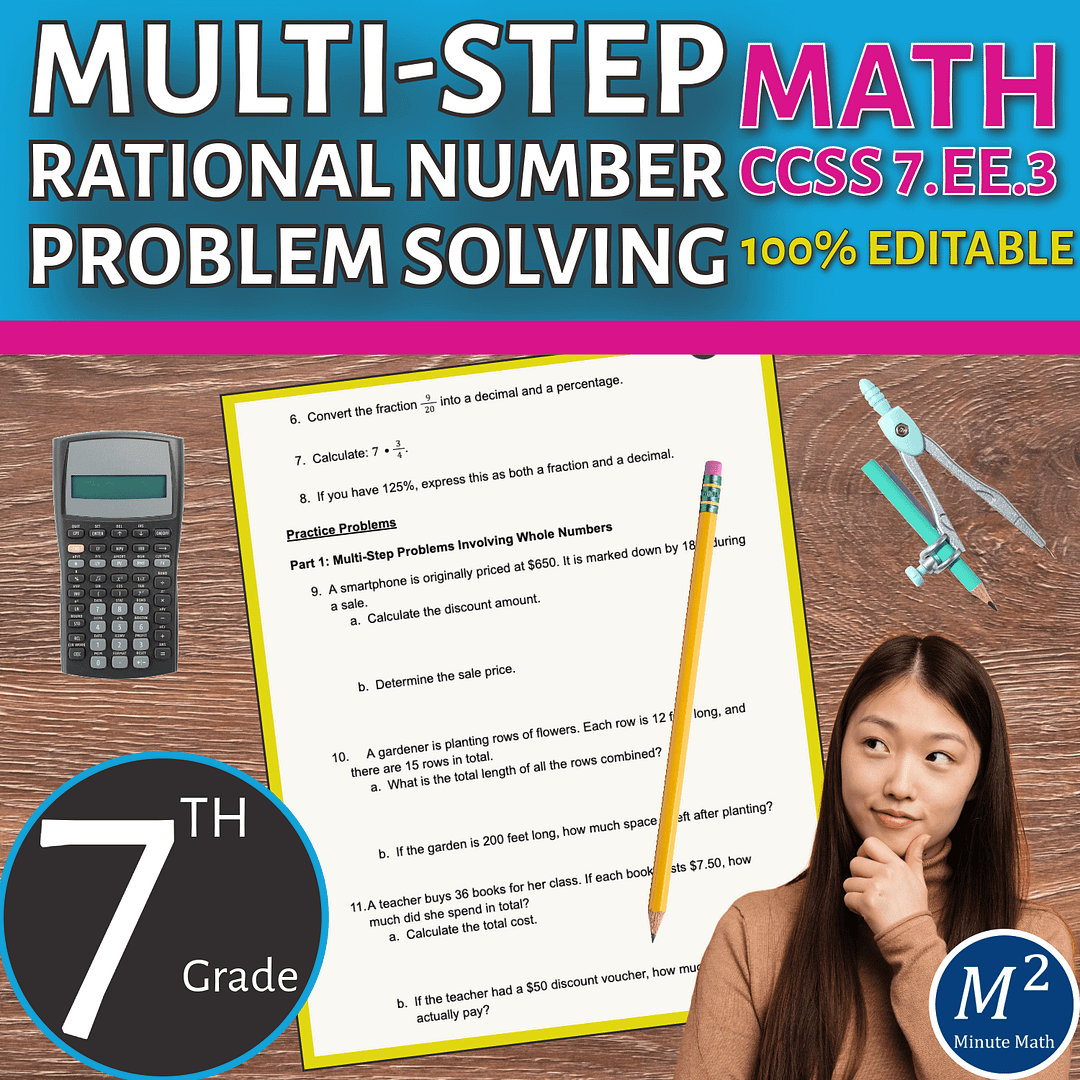 Comprehensive Practice on Multi-Step Problems with Rational Numbers