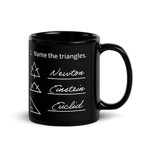 Name the Triangles Black Glossy Mug