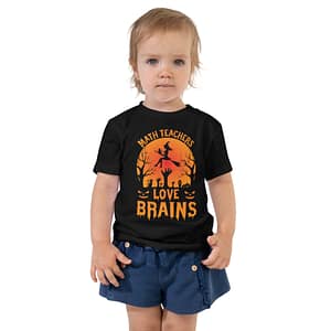 Math Teachers Love Brains - Toddler Short Sleeve Tee
