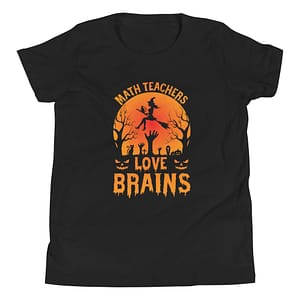 Math Teachers Love Brains - Youth Short Sleeve T-Shirt