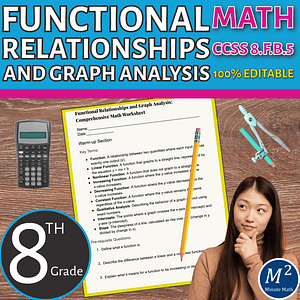 Functional Relationships and Graph Analysis: Comprehensive Math Worksheet